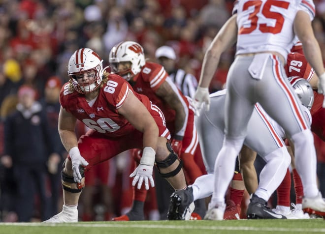 Wisconsin guard Joe Huber. 