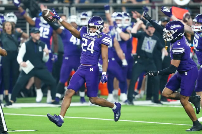 Incoming Notre Dame transfer DB Rod Heard II (24) was Northwestern's second-highest=rated player last season, per Pro Football Focus.