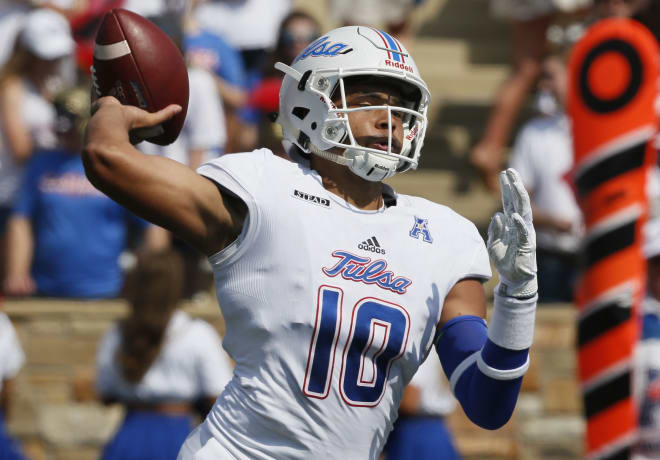 Tulsa QB Chad President is second in yards per attempt in the American Athletic Conference.