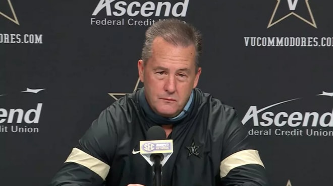 Vanderbilt interim head coach Todd Fitch looks thrilled to be there.