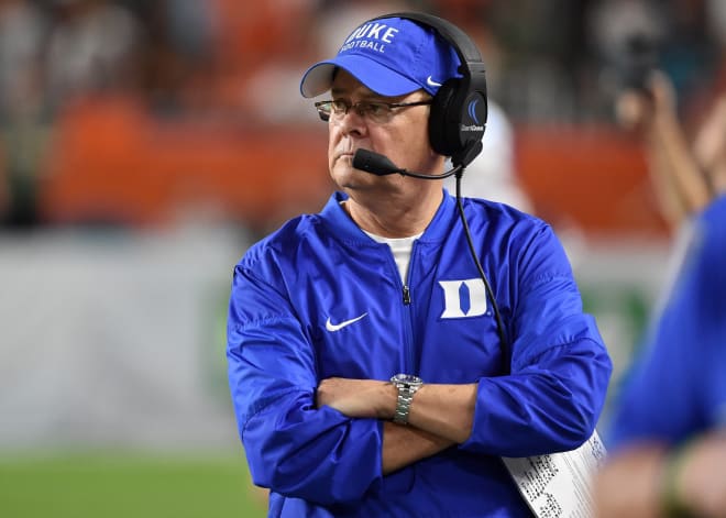 Duke football head coach David Cutcliffe