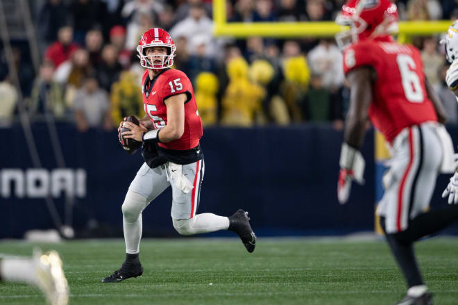 Georgia quarterback Carson Beck. Photo by Kathryn Skeean.