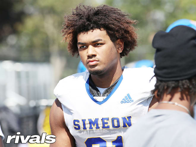 Notre Dame football placed six of its 2025 commits in the new Rivals250. Two Irish commits saw a jump into the top 50, including four-star DE Christopher Burgess Jr., pictured above.