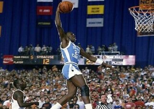 Jordan and UNC rolled to a lopsided win at Syracuse in December 1983.
