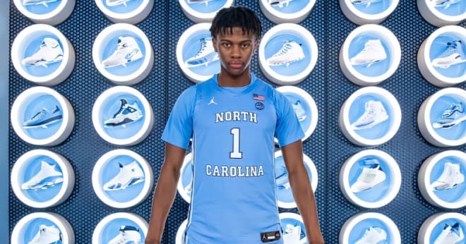 5-star UNC basketball commit Simeon Wilcher attends Tar Heels' Sweet 16 game