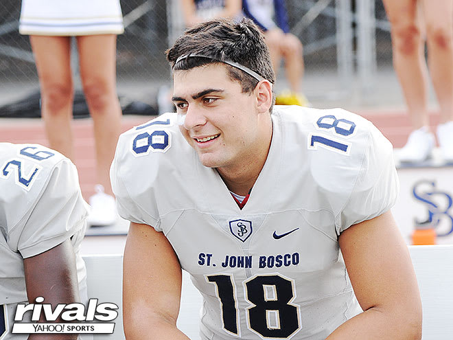 Jude Wolfe, of St. John Bosco HS, is one of two 4-star tight ends committed to USC's 2019 class.