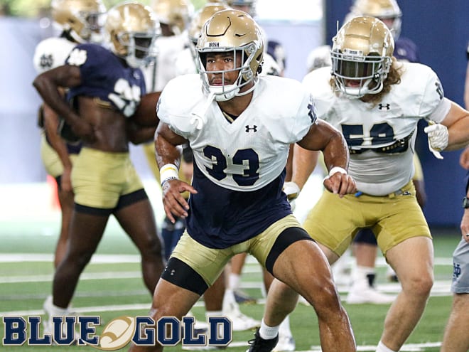 Notre Dame Fighting Irish football senior linebacker Shayne Simon