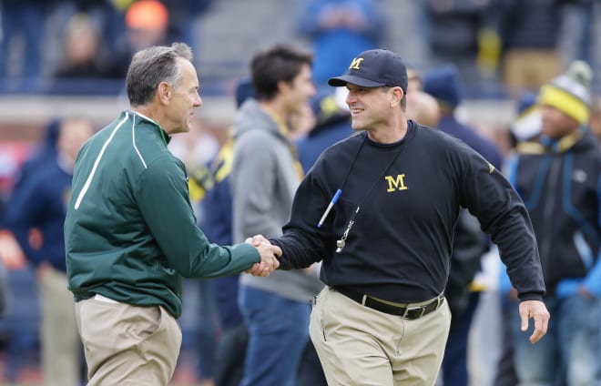 The Michigan Wolverines' football program will host MSU at noon this weekend for the first time since 2002.