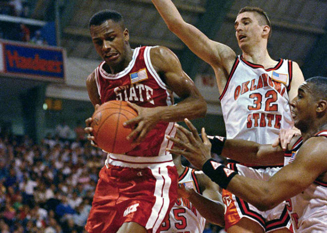 Former NC State star shooting guard Rodney Monroe was named first-team All-American by USA Today his senior year at Hagerstown (Md.) St. Maria Goretti.