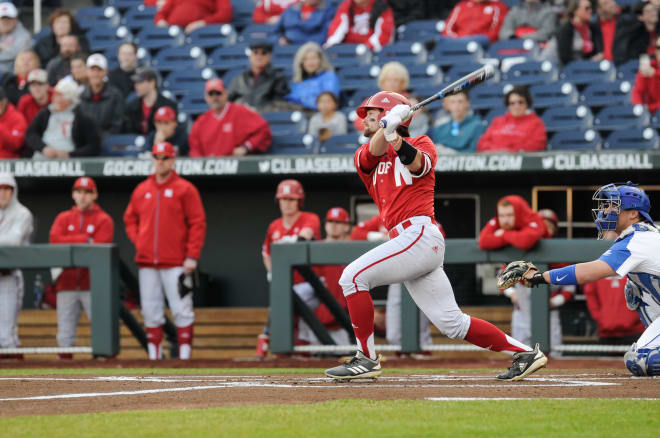Right-fielder Aaron Palensky provided one of the only sparks for the Husker offense, recording a ground-rule double in the third