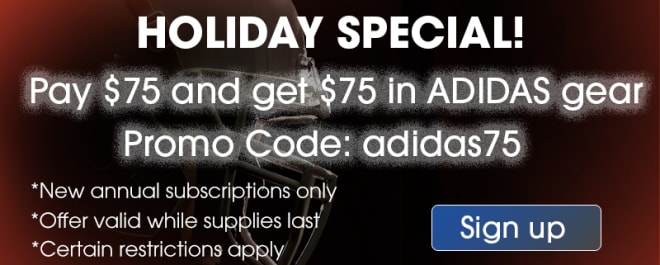 CLICK HERE TO GET A $75 ADIDAS GIFT CODE WITH YOUR NEW ANNUAL SUBSCRIPTION
