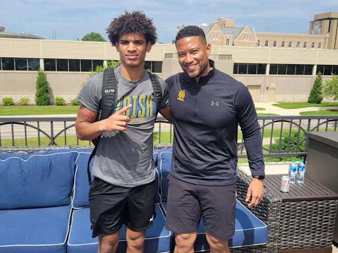 2024 four-star cornerback Kaleb Beasley earned a Notre Dame offer last November. 