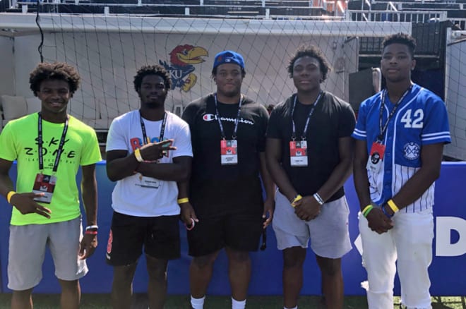 Bradley (far right) was on the visit with Edric Hill, Dom Orange, Dewuan Mack and Jamir Conn