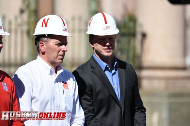 Nebraska Chancellor Ronnie Green and head football coach Scott Frost. 