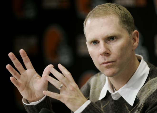 Former Cleveland Browns GM Phil Savage got his start in pro coaching on Mike Riley's World League staff in San Antonio. 