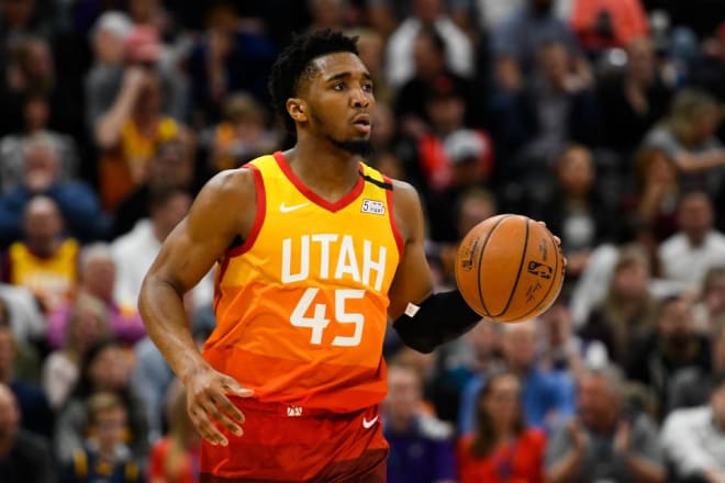 Donovan Mitchell has the Utah Jazz in first place in the Western Conference. (Getty Images)