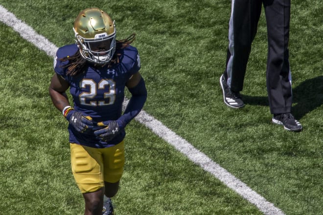 Notre Dame Fighting Irish football safety Litchfield Ajavon