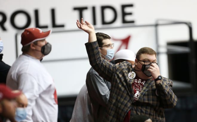 Luke Ratliff was often the most visible fan at Crimson Tide basketball games. Photo | Imagn