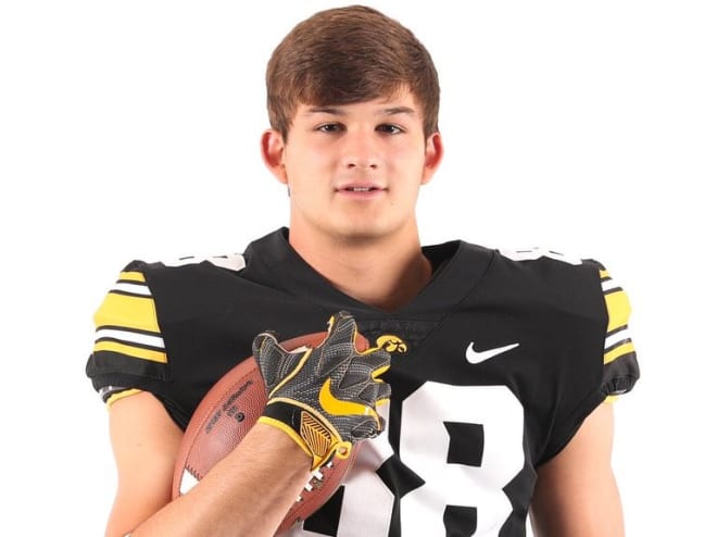 Future Hawkeye tight end Luke Lachey is up to 230 pounds this spring.
