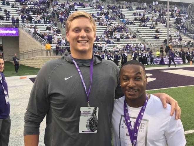 Turner Corcoran with former K-State RB Darren Sproles. 