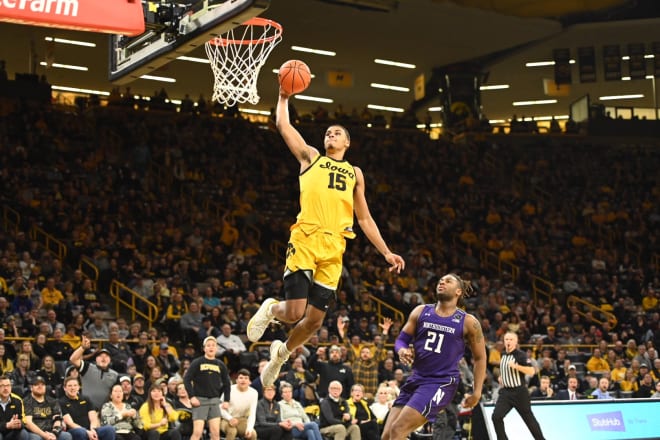 Keegan Murray led the Hawkeyes with 26 points and 18 rebounds in the win.