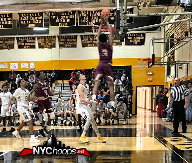 Byrce Wills goes up for the slam dunk