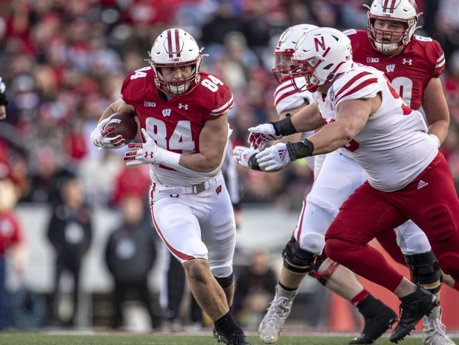 Jake Ferguson will play his final game at Wisconsin later this month. 