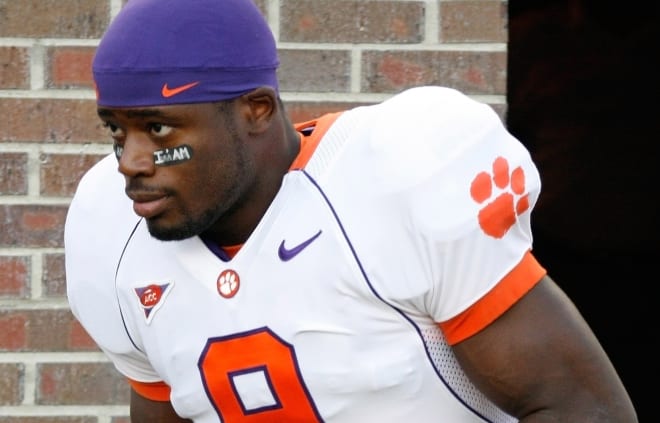 McElrathbey was recruited to Clemson in 2005 by former Tiger running backs coach Burton Burns.