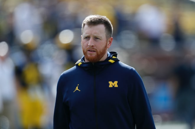 Michigan Wolverines football tight ends coach Jay Harbaugh is looking for more from his position group