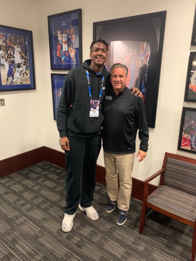 Shawn Phillips with John Calipari at the Blue-White Game
