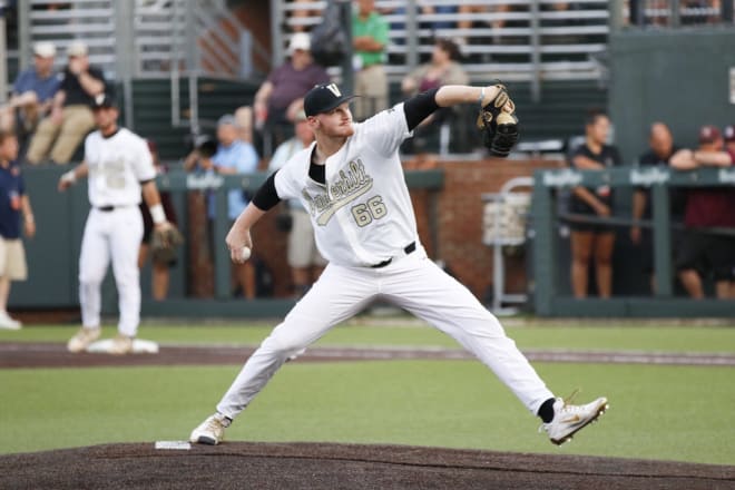 Vandy starter Drake Fellows gave up five runs in the third 