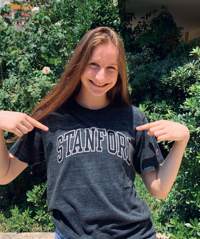 Bosgana had to search through Athens for a Stanford shirt. She is the first European player to commit to the program.