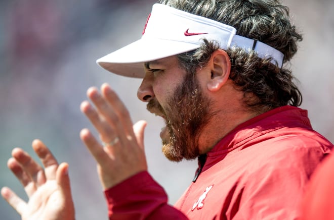 Alabama defensive coordinator Pete Golding before the Texas A&M game at Kyle Field in College Station, Texas on Saturday October 12, 2019. Photo | Mickey Welsh / USA TODAY NETWORK