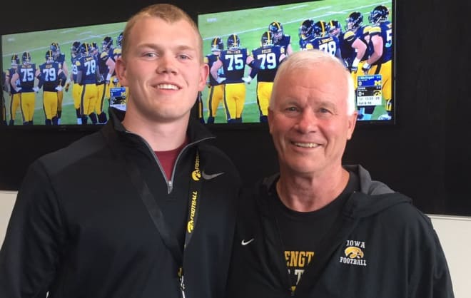 In-state linebacker Logan Klemp camped at Iowa this past weekend.