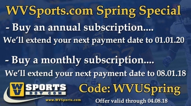 Sign up simply by clicking the image above or use URL: https://westvirginia.rivals.com/sign_up?promo_code=WVUSpring