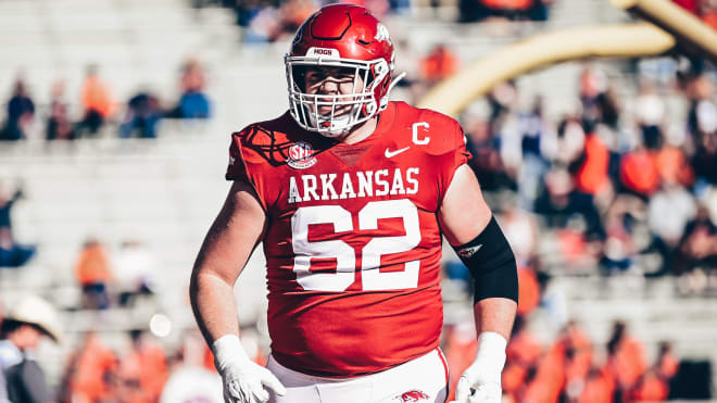 Arkansas OL Brady Latham.