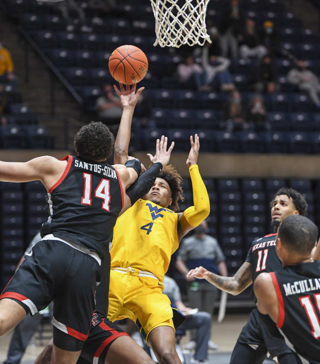 McBride took over the game late for the West Virginia Mountaineers basketball team.