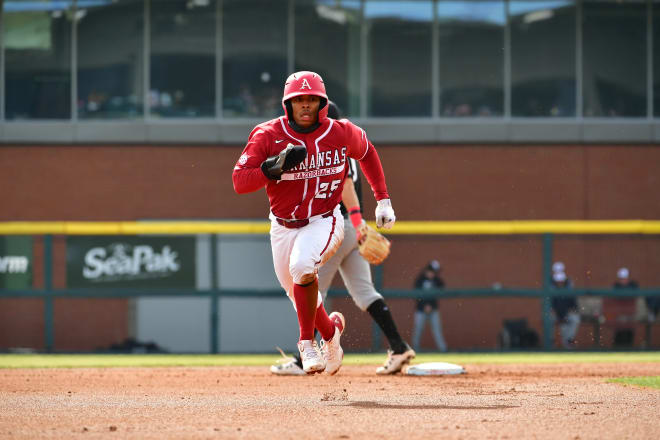 Christian Franklin collected four hits for the Razorbacks on Saturday.