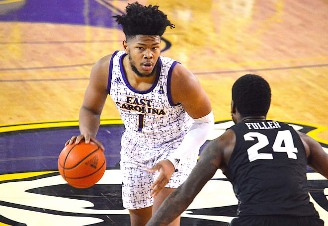 Jayden Gardner and ECU will take on UCF in the first round of the AAC Tournament in Dickie's Arena in Fort Worth.