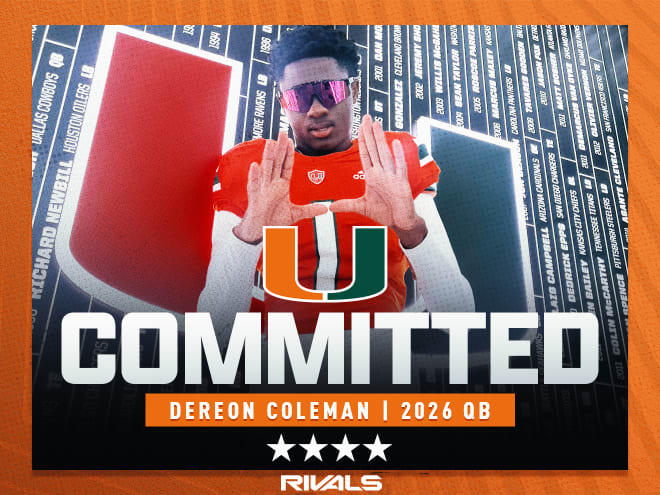 Miami Keeps 2026 Four-star Quarterback Dereon Coleman In-state - Rivals.com