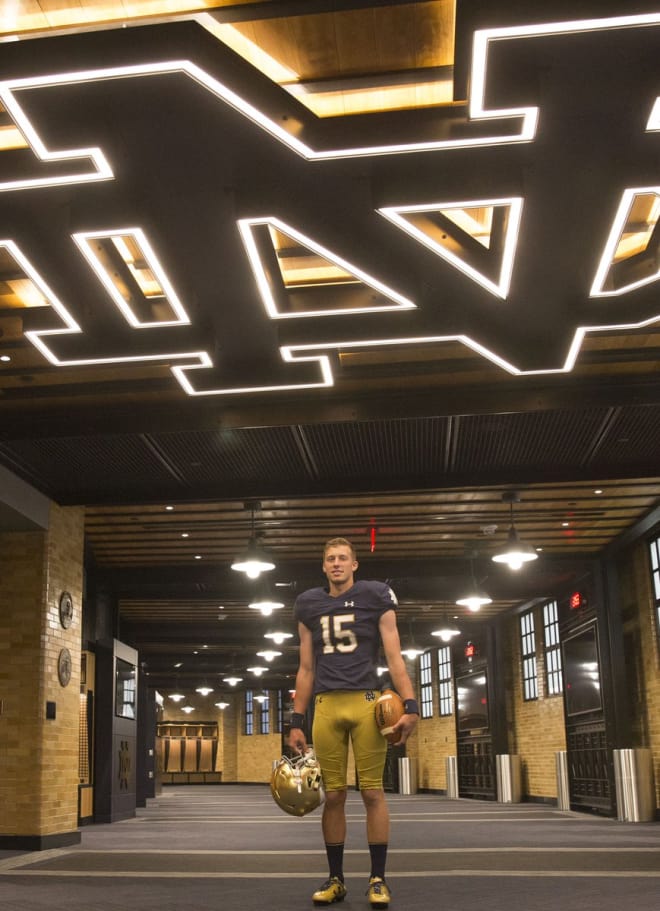 Alabama punter Jay Bramblett announced his commitment to Notre Dame Wednesday