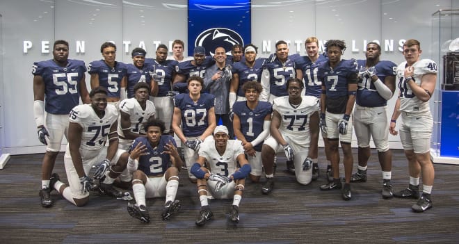 Penn State's Class of 2020 poses for a photo during a visit last weekend. 