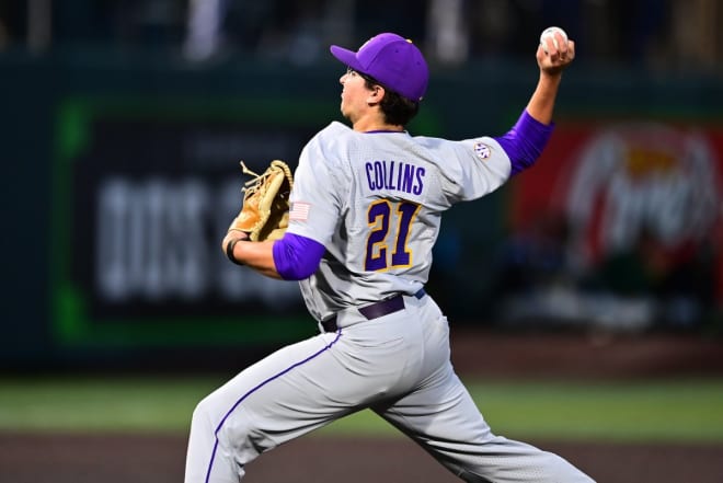 Junior reliever Bryce Collins was the best of six LSU pitchers used in the Tigers' non-conference win at Tulane on Tuesday night.