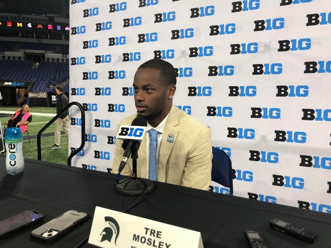Michigan State wide fifth-year senior wide receiver Tre Mosley at Big Ten Media Days 