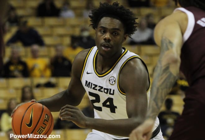 Kobe Brown scored 30 points and grabbed 13 rebounds during Missouri's win over Alabama on Jan. 8.