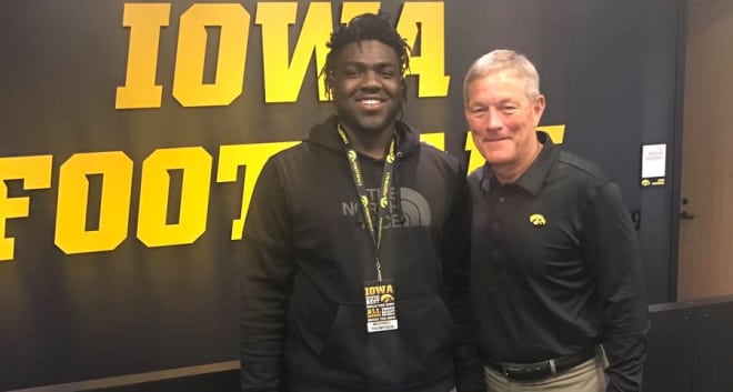 Four-star defensive tackle Michael Thompson made a return trip to Iowa this weekend.