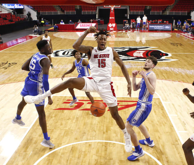 NC State Wolfpack basketball center Manny Bates