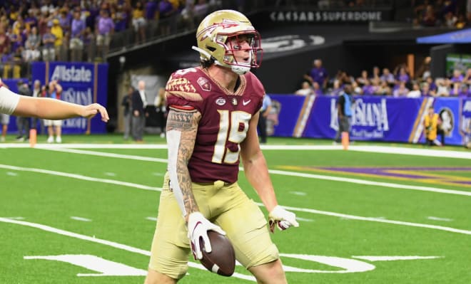 Wyatt Rector celebrates a fumble recovery on a muffed punt return vs. LSU.