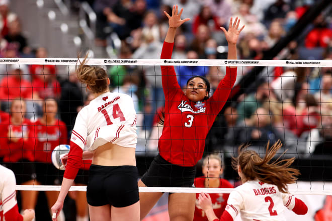 Nebraska middle blocker Kayla Caffey