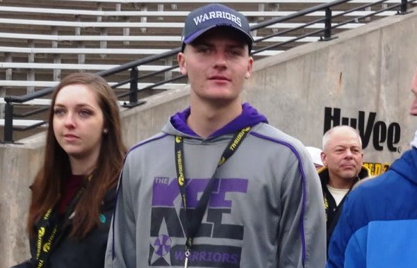 Quarterback Nate Carter visited for Iowa's spring game this past weekend.